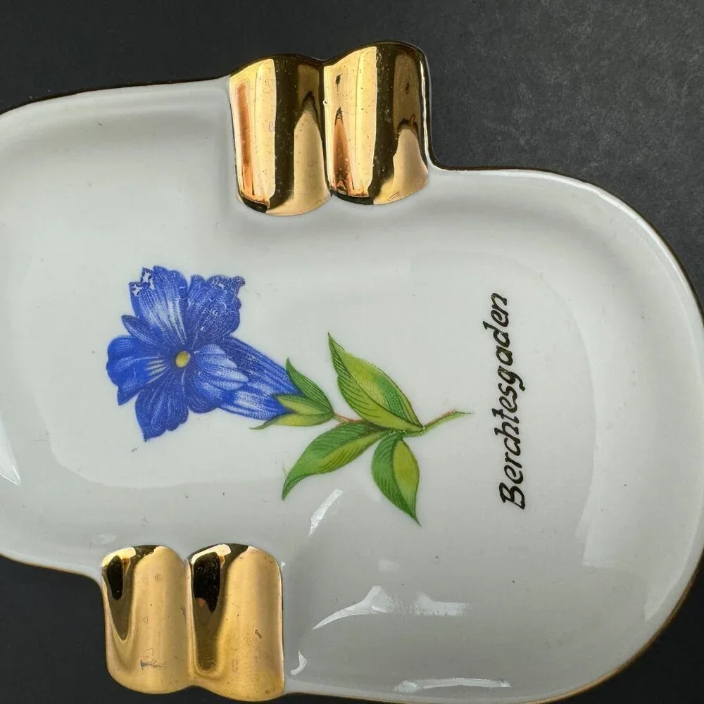 Women's Lady Porcelain Ashtray Vintage Germany Bavaria